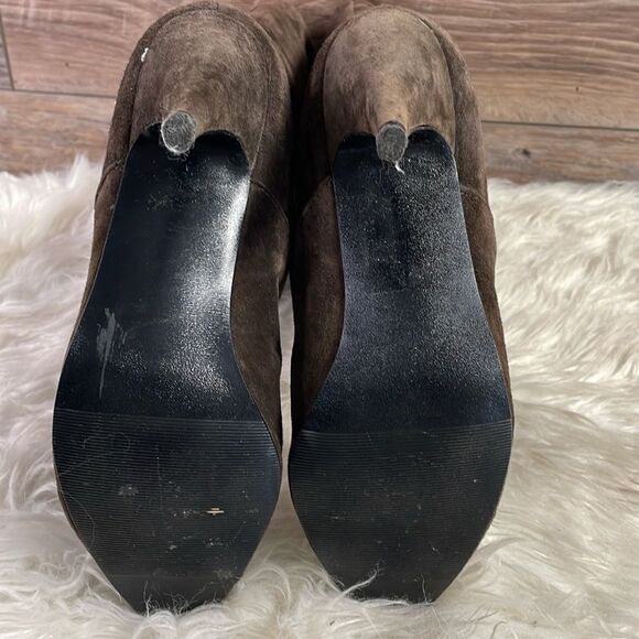 Predictions Ladies Leather Heeled Calf High Boots, Size 7 1/2M, Brown - Picture 7 of 11